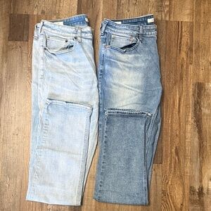 PacSun Light and Dark Blue Slim Jeans 32x34